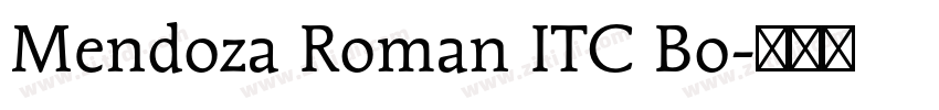 Mendoza Roman ITC Bo字体转换